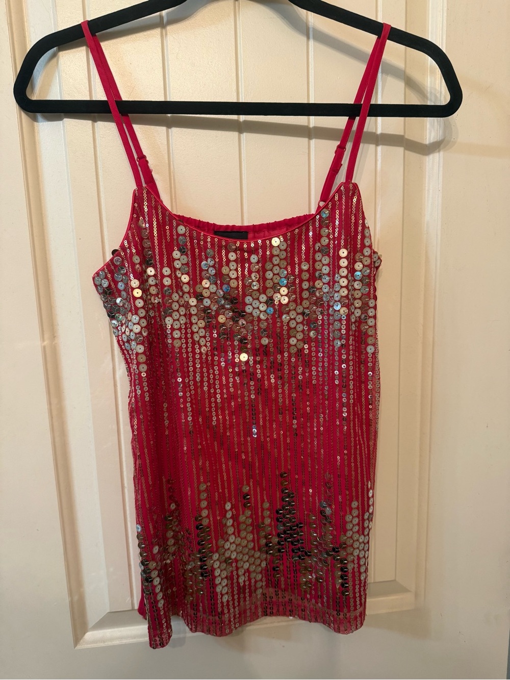 Rue21 Red Sequin Spaghetti Strap Top